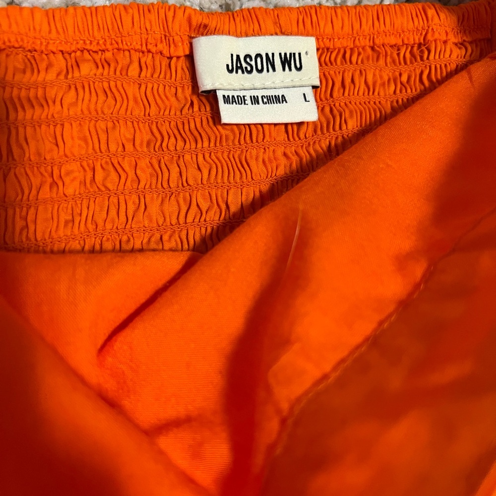 Jason Wu Matching Cotton Shorts Set In Orange, Si… - image 4